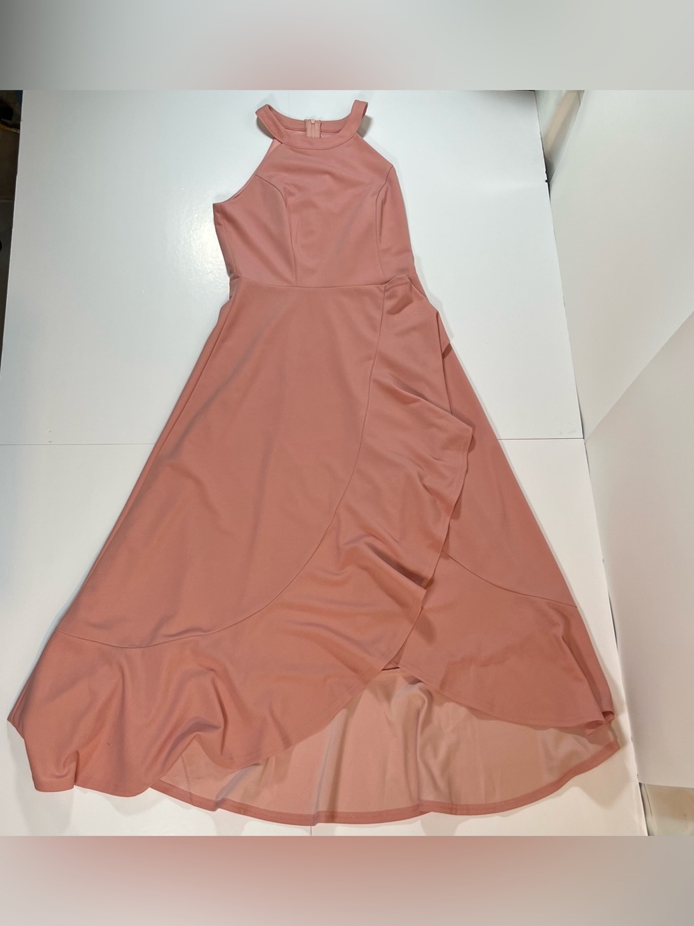 Dressystar Blush Pink High Low‎ Formal Maxi Dress NWT Medium